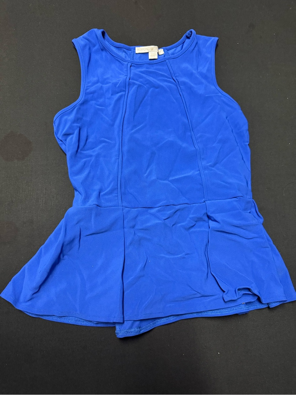 Boston Proper Royal Blue Sleeveless Peplum Top